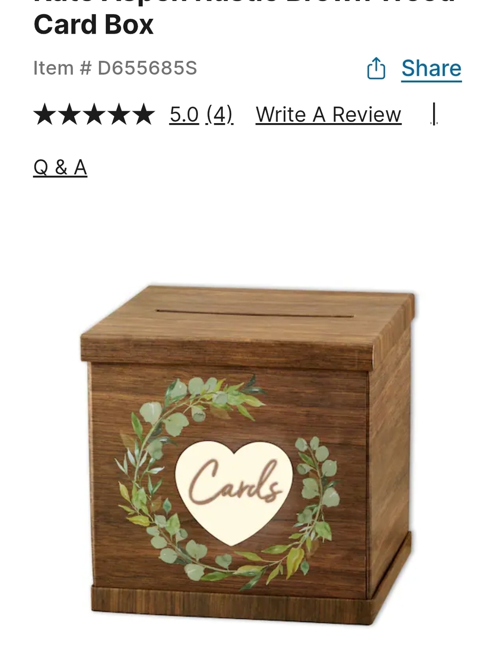 Wood-like Card Box